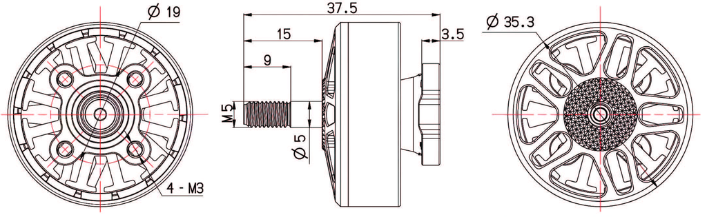 BLDC Motors progin 3008 bldc drone motor drawing